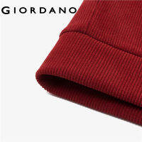 GIORDANO Women Sweatshirts Rabbit Brooch Half Placket Fashion Sweatshirts Turn-Down Collar Quality Casual Sweatshirts 18322204TH