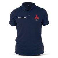 มิตซูบิชิเสื้อโปโลผ้าฝ้ายพิมพ์ลายมิตซูบิชิ Triton