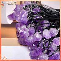 YESHE 10pcs รูปร่างไม่ปกติ จี้อเมทิสต์ขนาดเล็ก แทรกไมโคร อุปกรณ์เสริมคอ สร้อยคอคริสตัลธรรมชาติ ง่ายๆ จี้สร้อยคอสร้อยคอ ใช้ได้ทุกเพศ