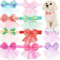 50/100pcs Dog Accessories Fashion Dog Bow Tie Lace Dog Supplies Small Dog Bowties Pet Products Dog Accessories For Small Dogs