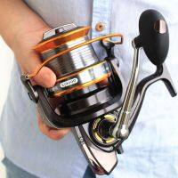 12+1 Ball Bearings Large Fishing Reels Spinning 5000-9000 Size Trolling Metal Fishing Reel Carp Molinete Reel Feeder pesca Fishing Reels