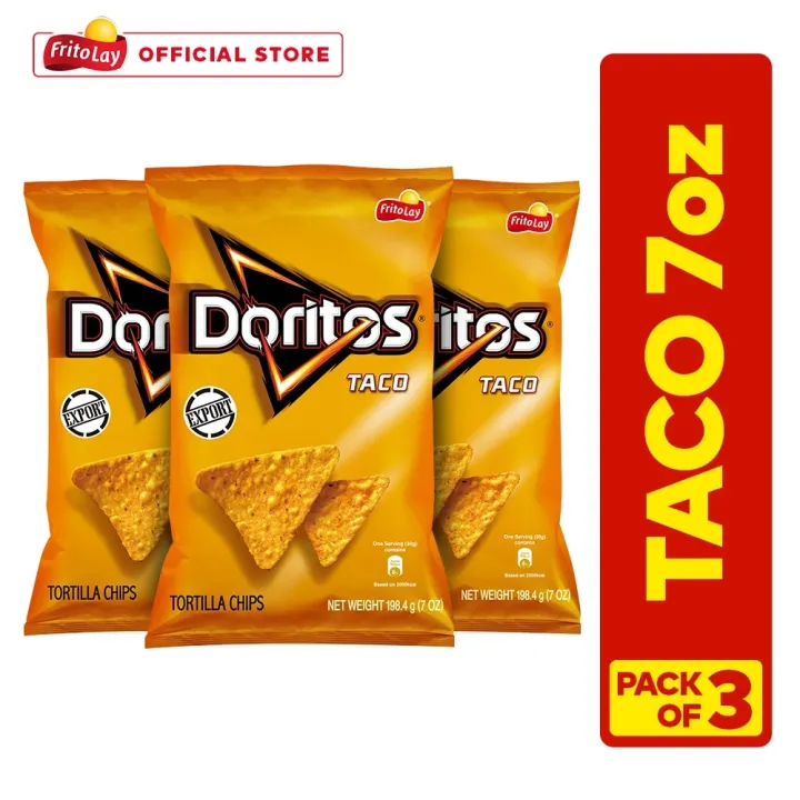 HOT SALE!!☞ Doritos Taco Tortilla Chips 7oz (Pack of 3) Lazada PH