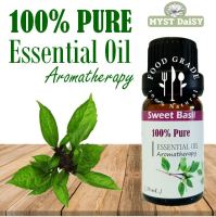 [10 mL.] Food Grade 100% Pure Essential Oil น้ำมันหอมระเหยโหระพา (Sweet Basil) บริสุทธิ์ 100% ไม่ผสม รับประทานได้ (ไม่ใช่น้ำหอมหรือกลิ่นสังเคราะห์