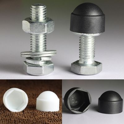 10Pcs Dome Protection Cap Covers Exposed Hexagon Plastic PE Nut Bolt M4 M5 M6 M8 M10 M12 For Car Motorcycle Tools Maintenance