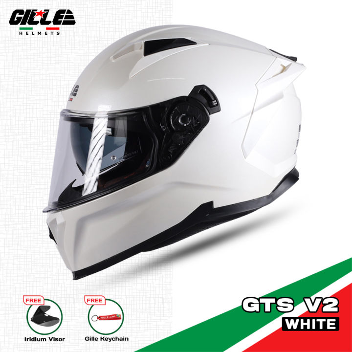 Gille Helmet Z-501 GTS V2 PLAIN Motorcycle Helmets Full Face Dual Visor ...