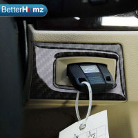 BETTERHUMZ คาร์บอนไฟเบอร์รถยนต์รูกุญแจป้องกันสวิตช์จุดระเบิดตกแต่งวงกลมตัดสติกเกอร์สำหรับ BMW E90 E92 E93 3er 2005-2012