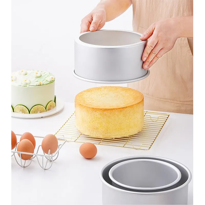 Prettyui 10-Inch Non-Stick Deep Aluminum Round Cake Pan with Removable Bottom for Wedding/Birthday/Christmas Cake Baking Round Cake Tin Set, Other