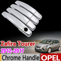 สำหรับ Opel Zafira Tourer C โครเมี่ยมจับปกตัดชุด Vauxhall 2012 2013 2014 2015 2016 2017อุปกรณ์เสริมในรถยนต์สติ๊กเกอร์รถจัดแต่งทรงผม