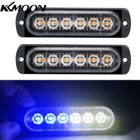 KKmoon 2ชิ้น12-24โวลต์ LED S Trobe ไฟเตือนฉุกเฉินกระพริบไฟเตือนแถบแสงสำหรับรถยนต์รถบรรทุกรถตู้รถ ATV SUV เรือยอชท์ยานพาหนะ