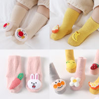 Baby Socks Winter Thickened Keep Baby Warm Fleece Lined Socks Double-Sided Velvet Newborn Tube Socks Newborn Baby 0-6