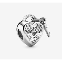 [พร้อมส่ง สินค้าแท้ ?] Pandora Love You Heart Padlock Charm