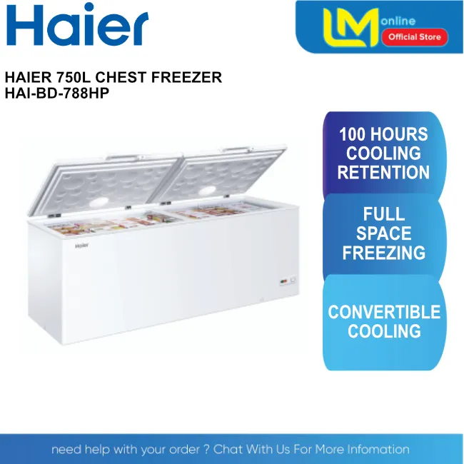 Haier 6 In 1 Convertible Chest Freezer 750L , HAIBD788HP Lazada