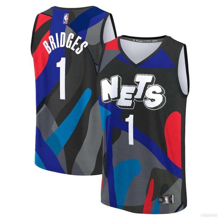 FZ 23-24 NBA Brooklyn Nets Mikal Bridges Jersey Fast Break Basketball ...