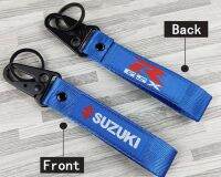 ราคาต่อ 1 เส้น พวงกุญแจ ผ้า ลาย โ,โก้ ซูซุกิ จีเอสเอ็ก ฟ้า blue Suzuki GSXR GSX-R Motorcycle Keychain Aeccessories