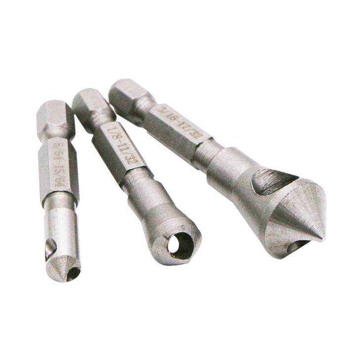 worth-buy-3ชิ้นเอชเอสเอสบิทเจาะ-countersink-เครื่องมือลบขอบเคลือบไทเทเนียมเครื่องมือช่างไม้ดอกสว่านสำหรับตัดผ่านดอกสว่านไม้โลหะ