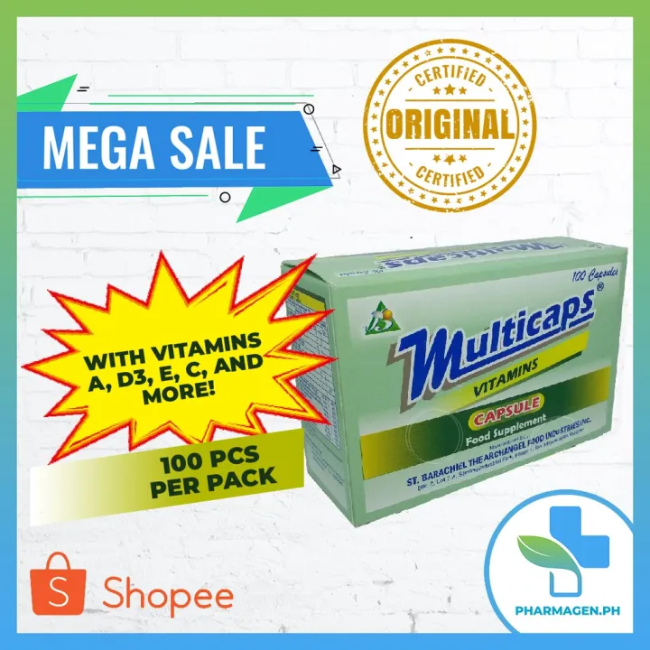 MULTICAPS Vitamins / Food supplement 100 Capsules Lazada PH