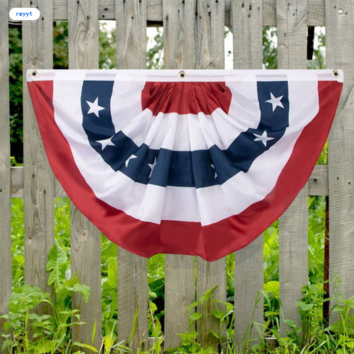 4th-ghj-ของธงประดับครึ่งวงกลมสไตล์อเมริกันธงดาวสีสันสดใสสำหรับระเบียงในสวนสำนักงานและสนามหญ้า