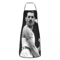 Unisex Musician Freddie Mercury Bib Apron Adult Women Men Chef Tablier Cuisine for Cooking Kitchen British Rock Band Gardening