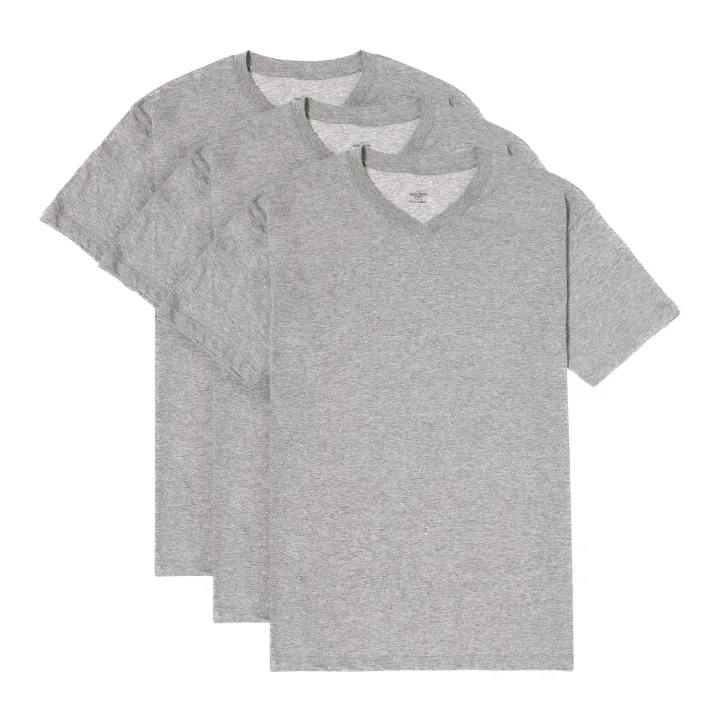 Baleno Men’s 3-piece Basic V-neck Tee Set in Gray | Lazada PH