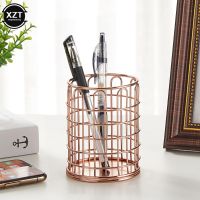 【YD】 1PCS Cosmetics Makeup Brushes Storage Cylindrical Holder Organizer Wrought Iron