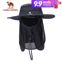 CAMEL CROWN หมวกกลางแจ้งของผู้ชาย,หมวกกันแดดกันแดดแห้งเร็วหมวกกันแดดหมวกปีนเขาหมวกตกปลาหมวกทรงถัง