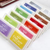 Child Craft Oil Based DIY Ink Pad for Rubber Stamps Fabric Wood Paper Scrapbooking 15 Colors Inkpad Fingerprint Inkpad