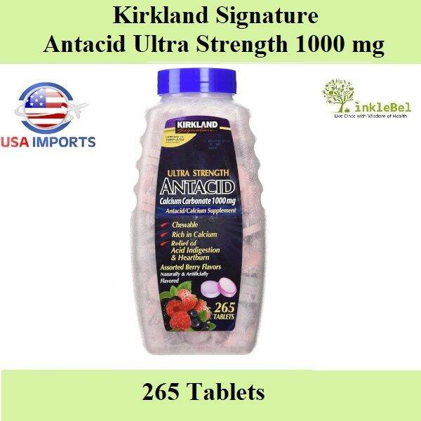 Kirkland Signature Antacid Ultra Strength 1000 mg , 265 Tablets (Exp 7