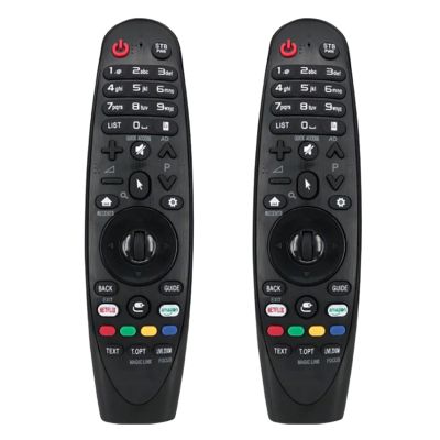 2X Remote Control AEU Magic AN-MR18BA/19BA AKB753 75501MR-600 Replacement for LG Smart TV(Infrared)