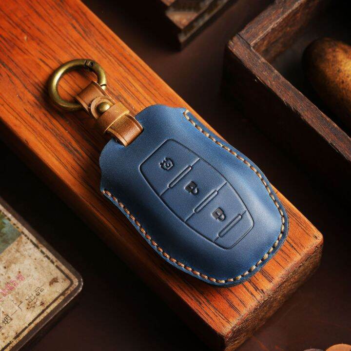 new-luxury-leather-smart-car-key-case-cover-fob-protector-keyring-shell-for-dongfeng-scenery-580-accessories-keychain-holder-bag