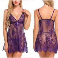 ™✶ cddsaa Transparent Wear Deep V-neck Sleepwear See Through Apparel