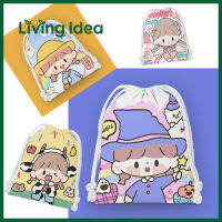 Living Idea ★ กระเป๋าเก็บของ กระเป๋าแบบรูดเชือก สําหรับใส่เสื้อผ้า รองเท้า ชุดชั้นใน เหมาะกับการพกพา เล่นกีฬา พร้อมส่งในไทย