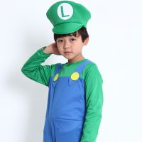 Cosplay Adults And Kids Super Mari0 Bros Cosplay Dance Costume Set Children Halloween Party MARI0 &amp; LUGI Costumes For Kids Gifts