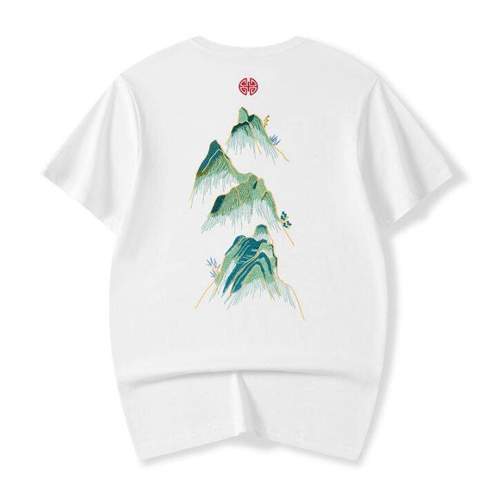 lyprerazy-chinese-style-landscape-embroidery-short-sleeved-t-shirt-summer-tide-brand-cotton-mens-tees