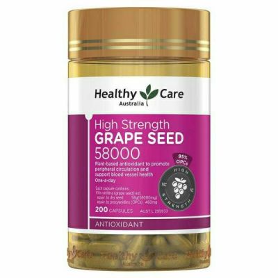 Sure ของแท้ นำเข้า Healthy care grape seed 58000 mg เมล็ดองุ่นเข้มข้นออสเตรเลีย