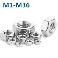 1-20Pcs/lot 304 Stainless Steel Hex Hexagon Nuts M1 - M36 Free Shipping Nails  Screws Fasteners