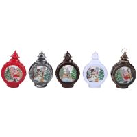 5 Pcs Christmas Decorations Snowman Wind Lantern Portable Ornaments Home Christma Party Decor