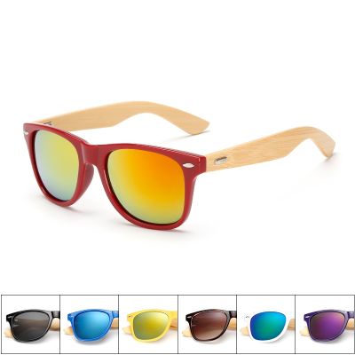 Wood Sunglasses Brand Design Men Mirror Glasses UV400 Shades De Sol