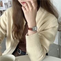 【Hot Sale】 wine barrel niche design watch female quartz retro waterproof casual temperament simple square all-match