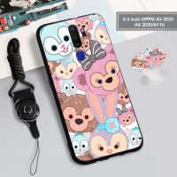 ?เคสซิลิโคนป้องกันทุกส่วนของ F15 OPPO A91 RENO3 K1 R15X AX7PRO Realme X7 Pro/Realme 7Pro/Realme C2/A1K นิ่มลายการ์ตูนเคสโทรศัพท์มือถือด้วยตัวยึดแหวนรูปแบบเดียวกันและเชือก