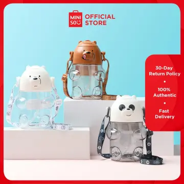 MINISO We bare bears Grizzly Panda Icebear Plastic Tumbler Cup