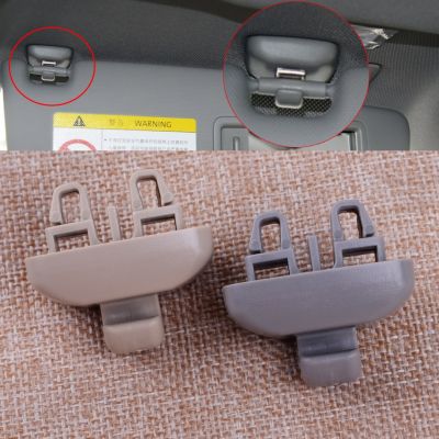 CITALL Grey/Beige Car Inner Sun Visor Clip Hanger Hook Cover Retainer 4B0857562 for Audi TT A6 S6 2001 2002 2003 2004 2005