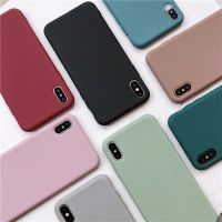 Candy Color Plain Silicone Phone Case For iPhone X XS Max XR 7 8 Plus 6 6S Plus Cases iPhone 11 Pro Max Solid Color Soft Cover