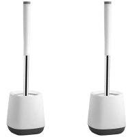 Toilet Brush and Holder Set,Toilet Brushes with Long Shank Handle,Tweezers Included