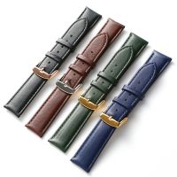 Business strap men and women leather strap watch accessories brown blue 16mm 18mm 20mm 22mm casual strap Straps