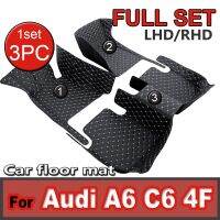 【รีบกลับบ้าน】พื้นพรมรถยนต์รถ Audi A6 C6 4F 2011 5ที่นั่งกันสิ่งสกปรก Hiasan Interior อุปกรณ์เสริมพรม