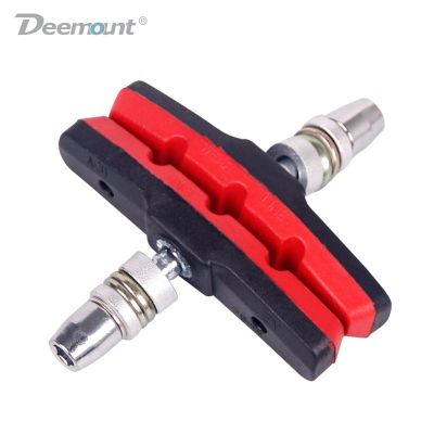 Deemount 1คู่ Heavy Duty 70มม. MTB V-เบรค Pads Mechanical Linear ดึงเบรคจักรยานเบรครองเท้าเปียกแห้งสีดำสีแดง