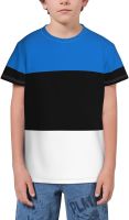 Flag of Estonia T- Shirt Short Novelty for Boys and Girl