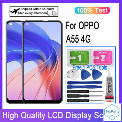 จอ LCD แบบดั้งเดิมสำหรับ OPPO A55 4กรัม CPH2325จอแสดงผล LCD แบบสัมผัสหน้าจอแผงหน้าจอทัชสกรีน