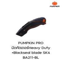 PUMPKIN PRO   มีดคัตเตอร์Heavy Duty +Blackseal blade SK4 BA211-BL