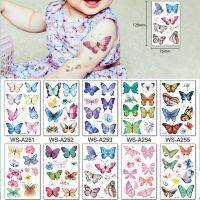 【YF】 10 kind Watercolor Floral Butterfly Tattoo Children Safe Makeup Temporary Flower Body Arm Disposable Sticker tatouage temporaire